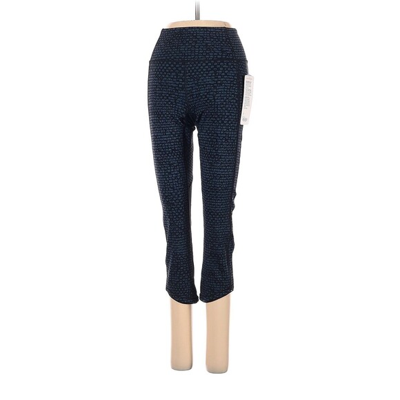 LULULEMON ATHLETICA Shatter Weave Teal Lake Deep Breath Crop Leggings - US 2 - Picture 1 of 10